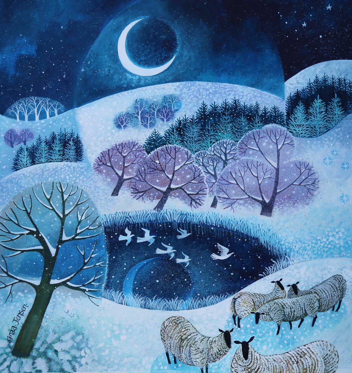 Winterliche Hügel, 2025 von Lisa Graa Jensen