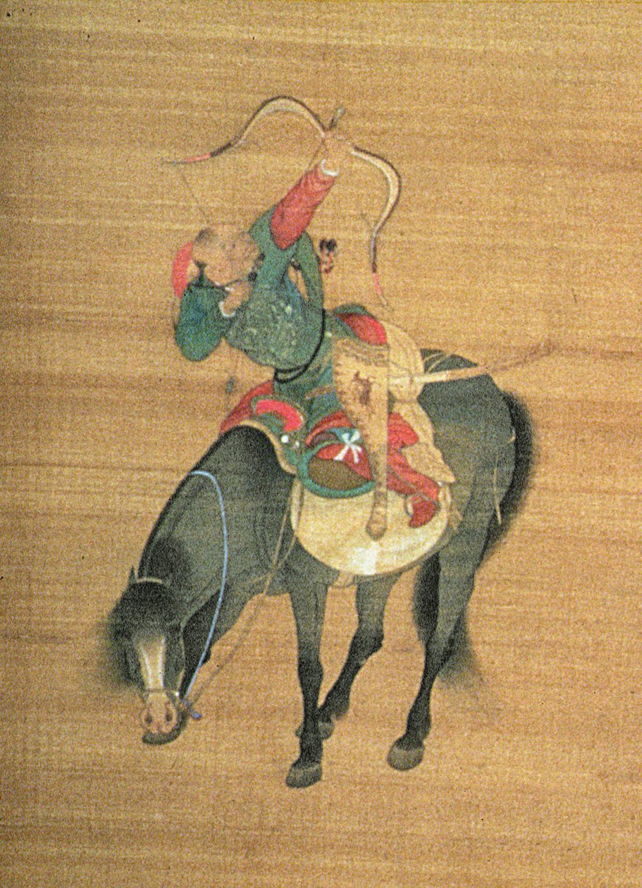 Kublai Khan (1214-94) auf der Jagd (Detail), Yuan-Dynastie von Liu Kuan tao