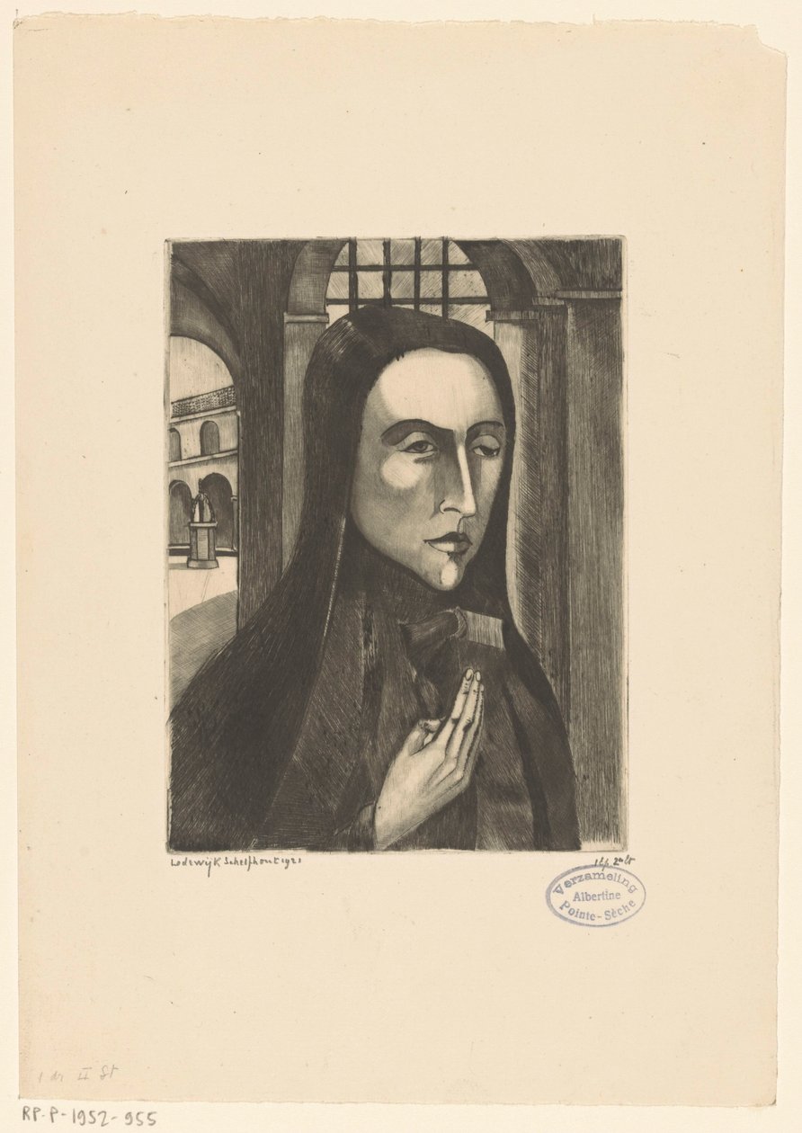 Korsische Frau von Lodewijk Schelfhout (signed by artist)