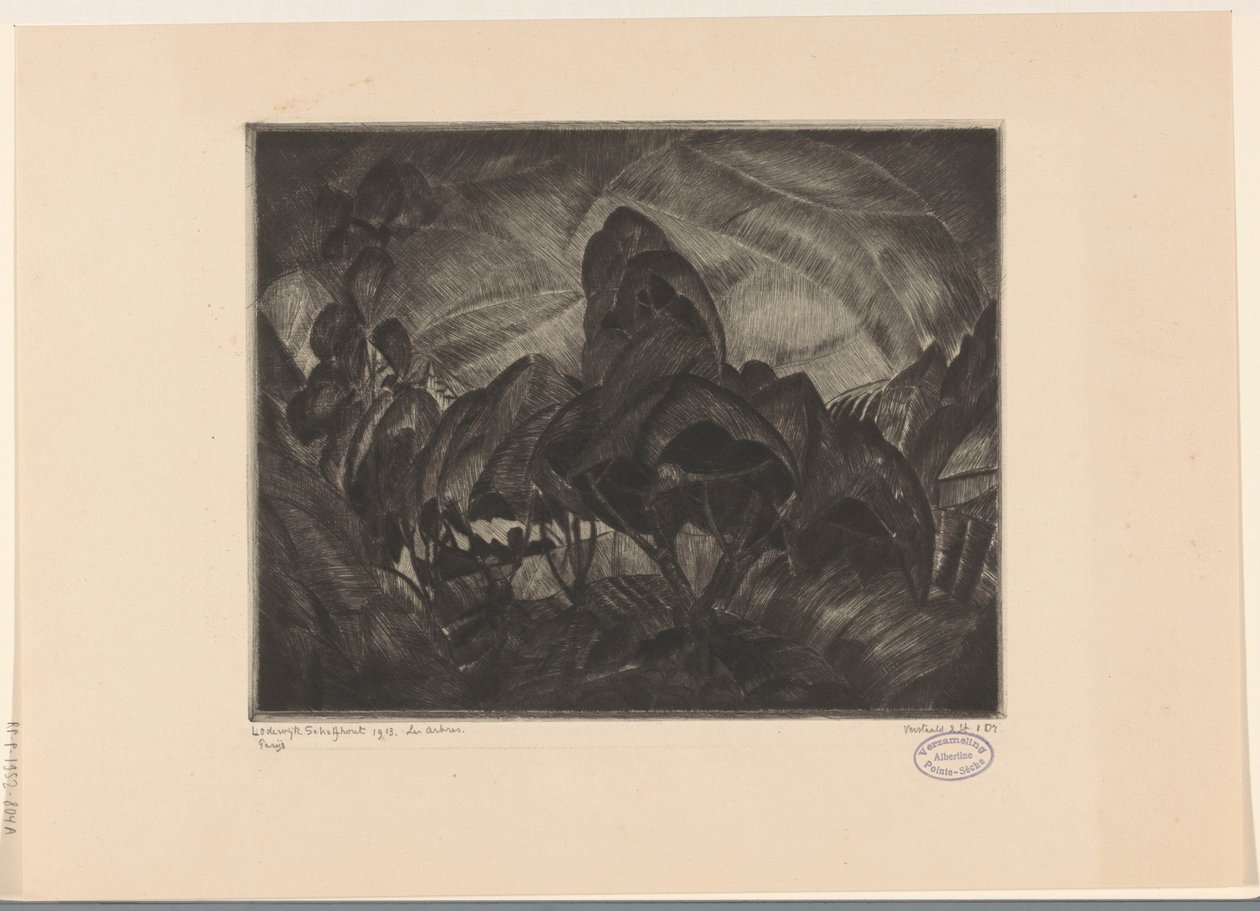 Hügellandschaft mit Bäumen von Lodewijk Schelfhout (signed by artist)
