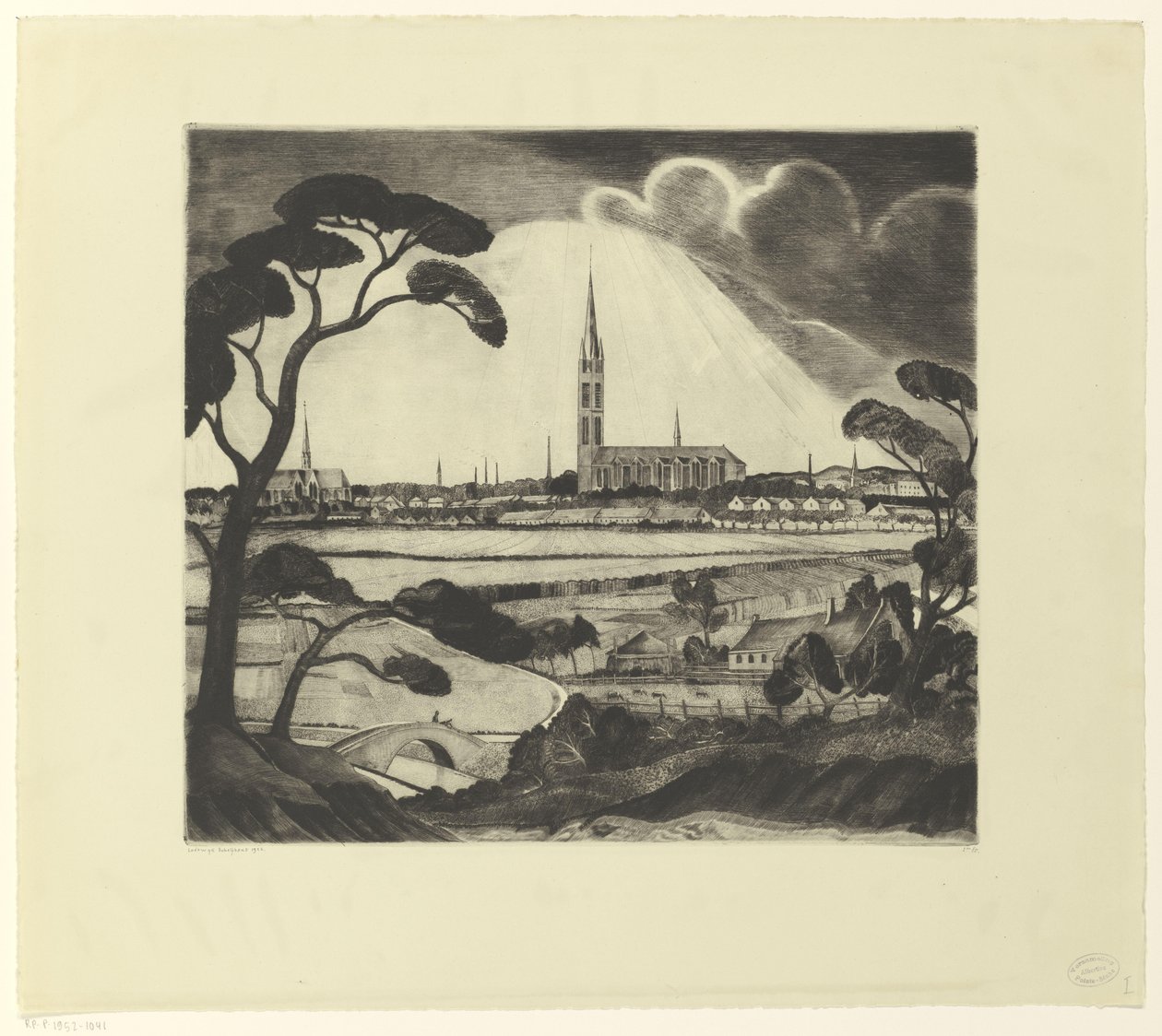 Hilversum und Umgebung von Lodewijk Schelfhout (signed by artist)