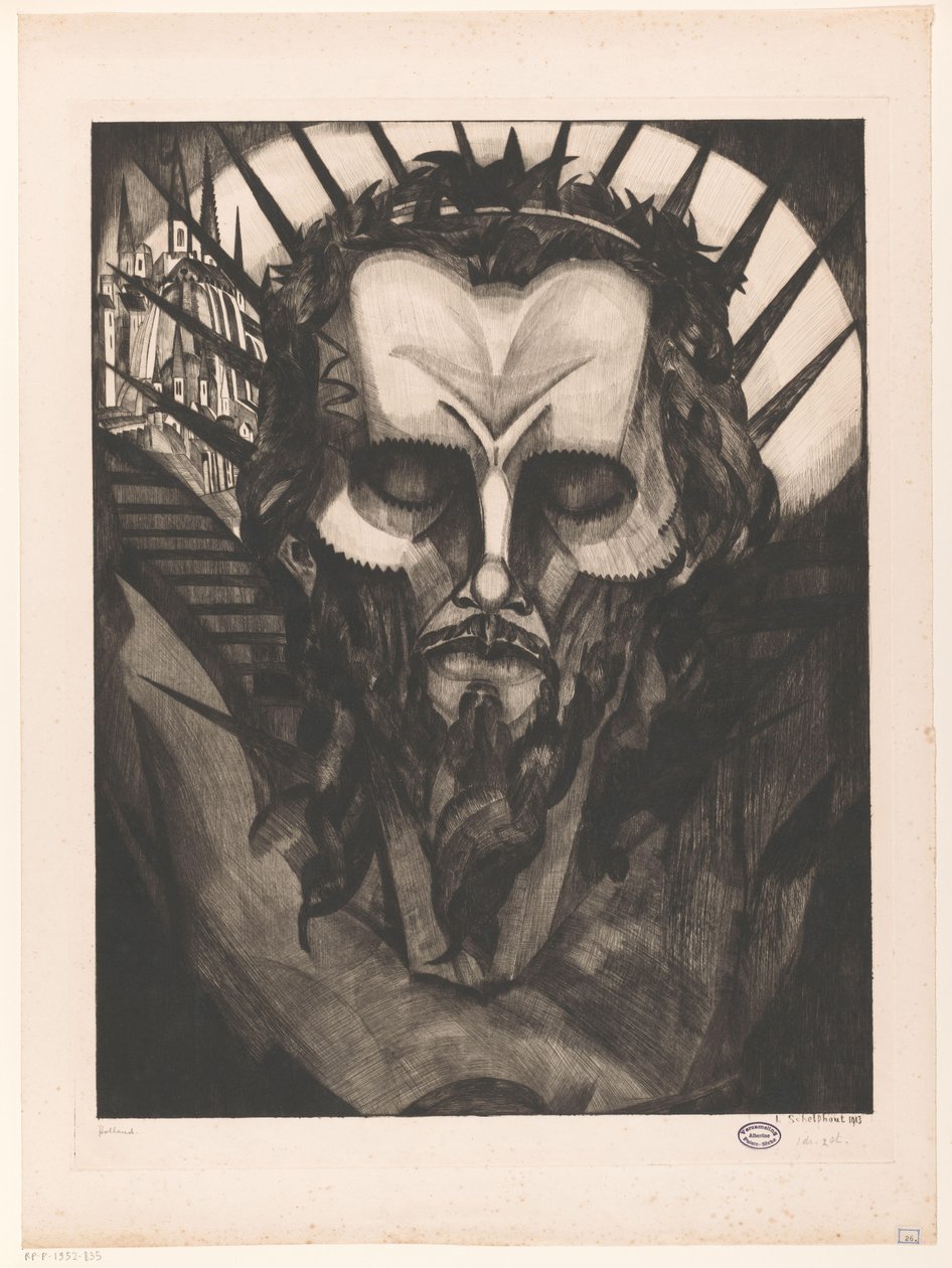 Kopf von Christus von Lodewijk Schelfhout (signed by artist)