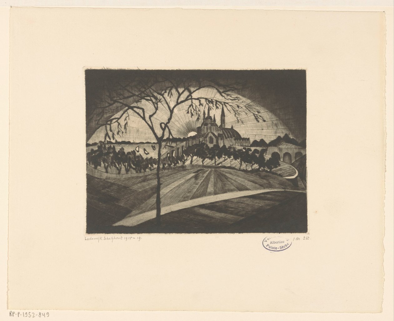 Sonnenuntergang von Lodewijk Schelfhout (signed by artist)