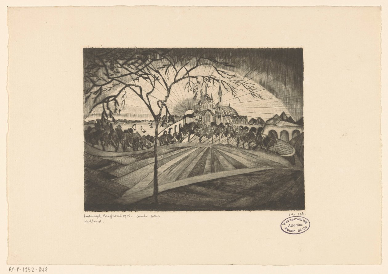Sonnenuntergang von Lodewijk Schelfhout (signed by artist)