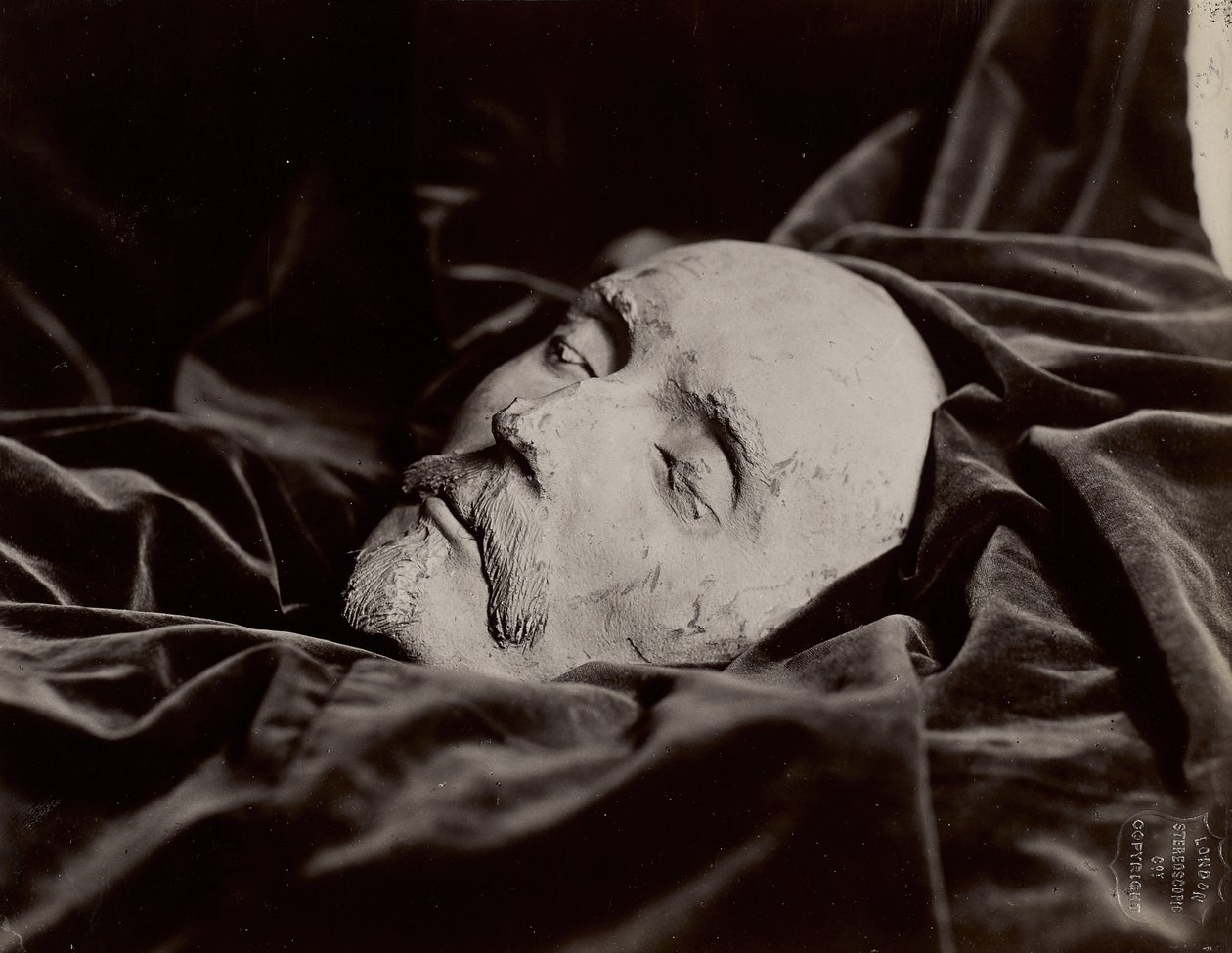 [Totenmaske von William Shakespeare], ca. 1865 (Albumin-Silberdruck) von London Stereoscopic Company
