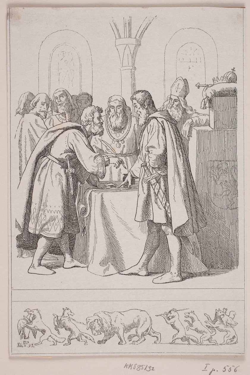 Illustration zu "Kristoffer der Zweite. Der vollständige Zerfall des Reiches" von Lorenz Frølich