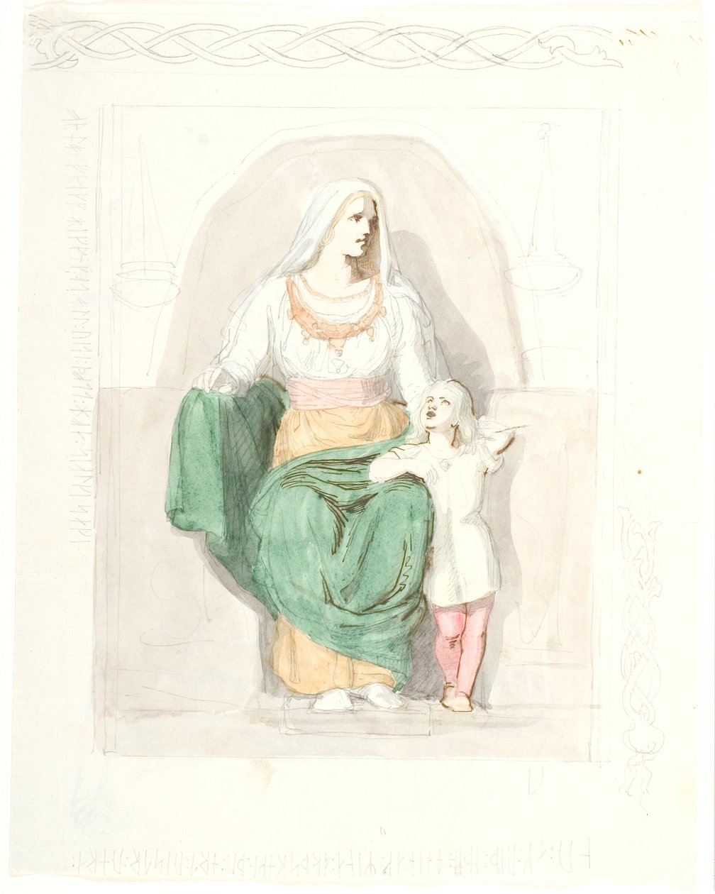 Frigga mit Gersimi von Lorenz Frølich