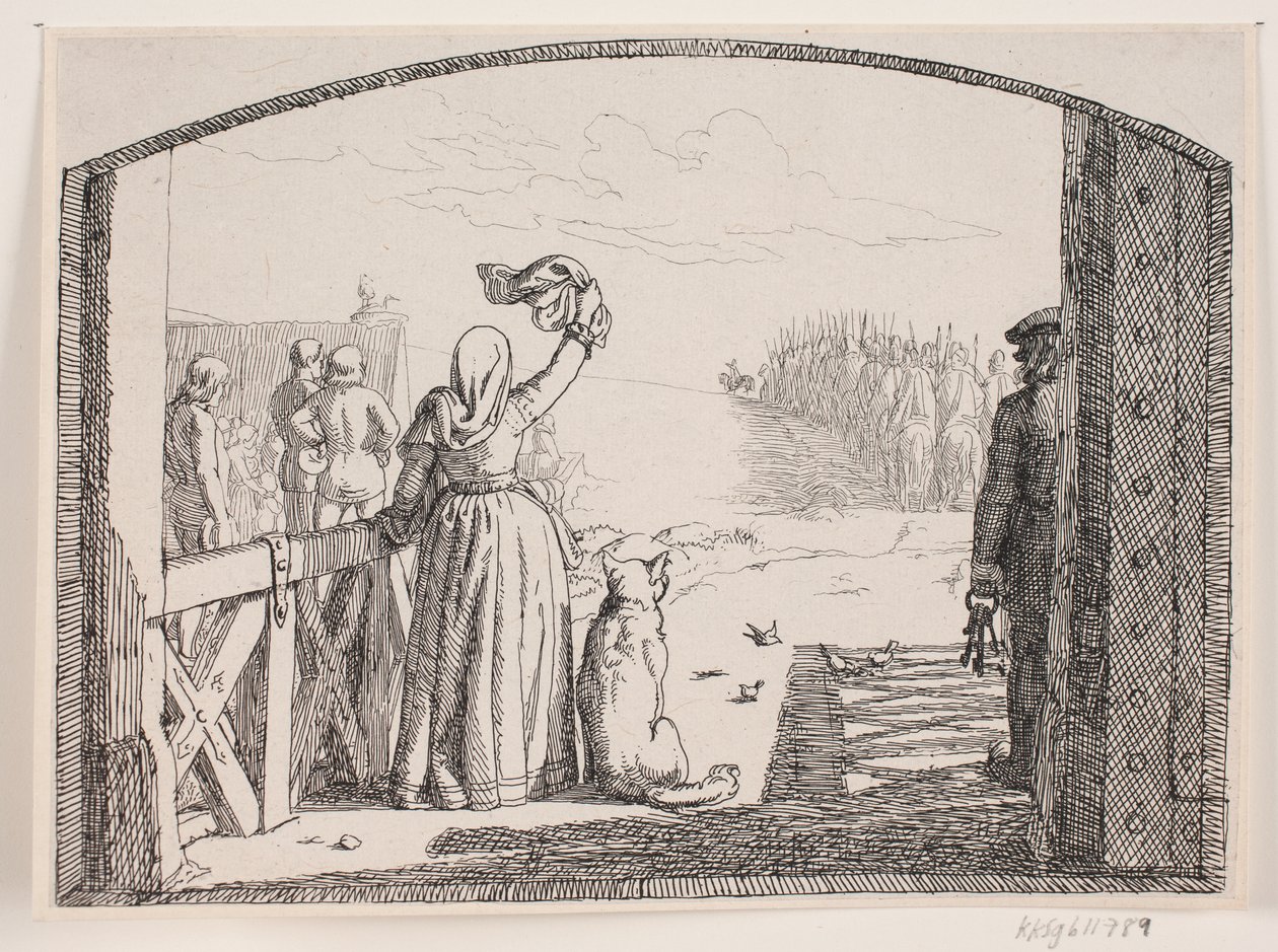 Illustration zu Adam Oehlenschlägers Gedicht "Die zwei Kirchtürme" von Lorenz Frølich
