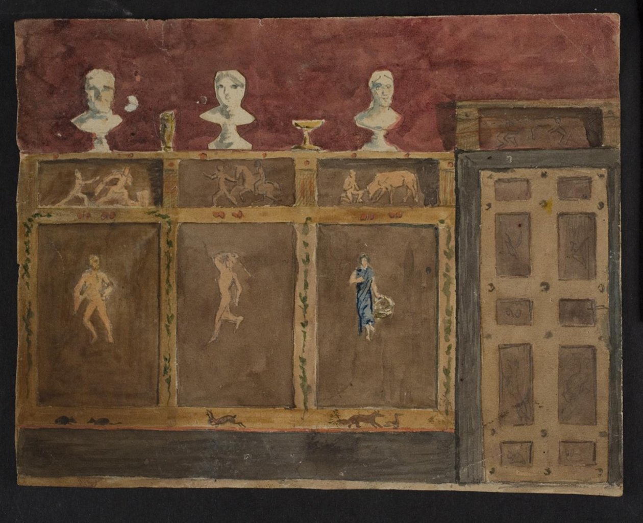 Wanddekorationen für Valhøj 1838/1839 von Lorenz Frølich