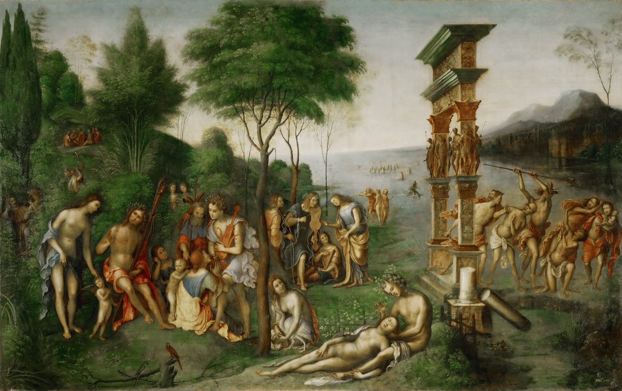 Die Herrschaft des Komus, zwischen 1506 und 1511 von Lorenzo Costa