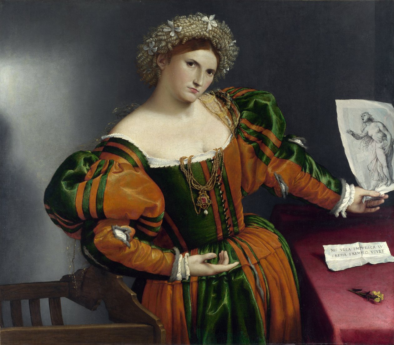Porträt einer Venezianerin als Lucrezia von Lorenzo Lotto