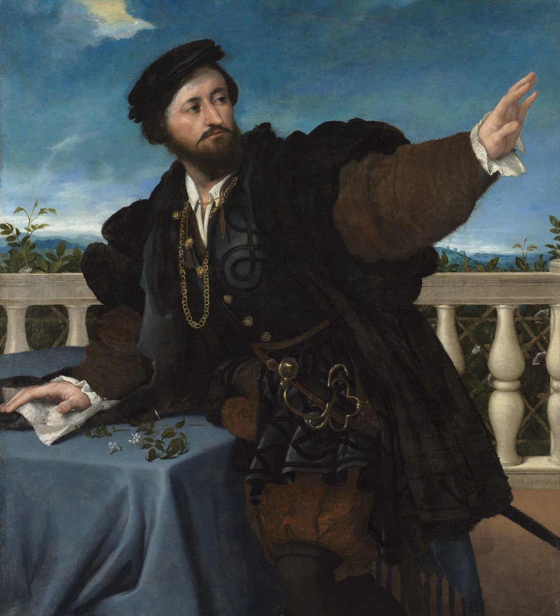 Porträt eines Mannes, möglicherweise Girolamo Rosati, 1533-34 von Lorenzo Lotto