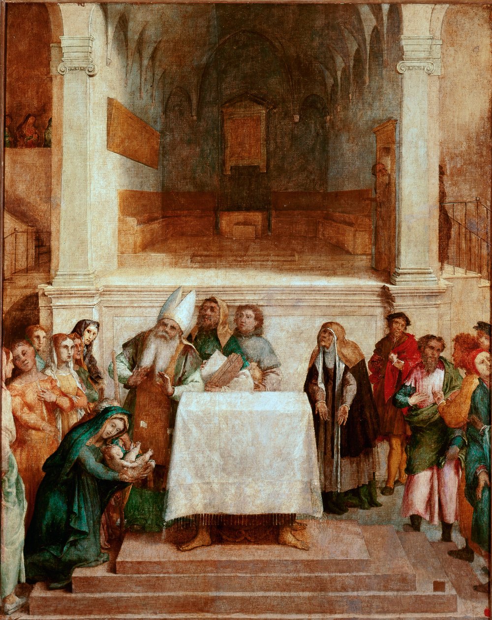 Darstellung im Tempel Gemälde von Lorenzo Lotto (ca. 1480-1556) 1554-1556 Loreto, Palazzo Apostolico von Lorenzo Lotto