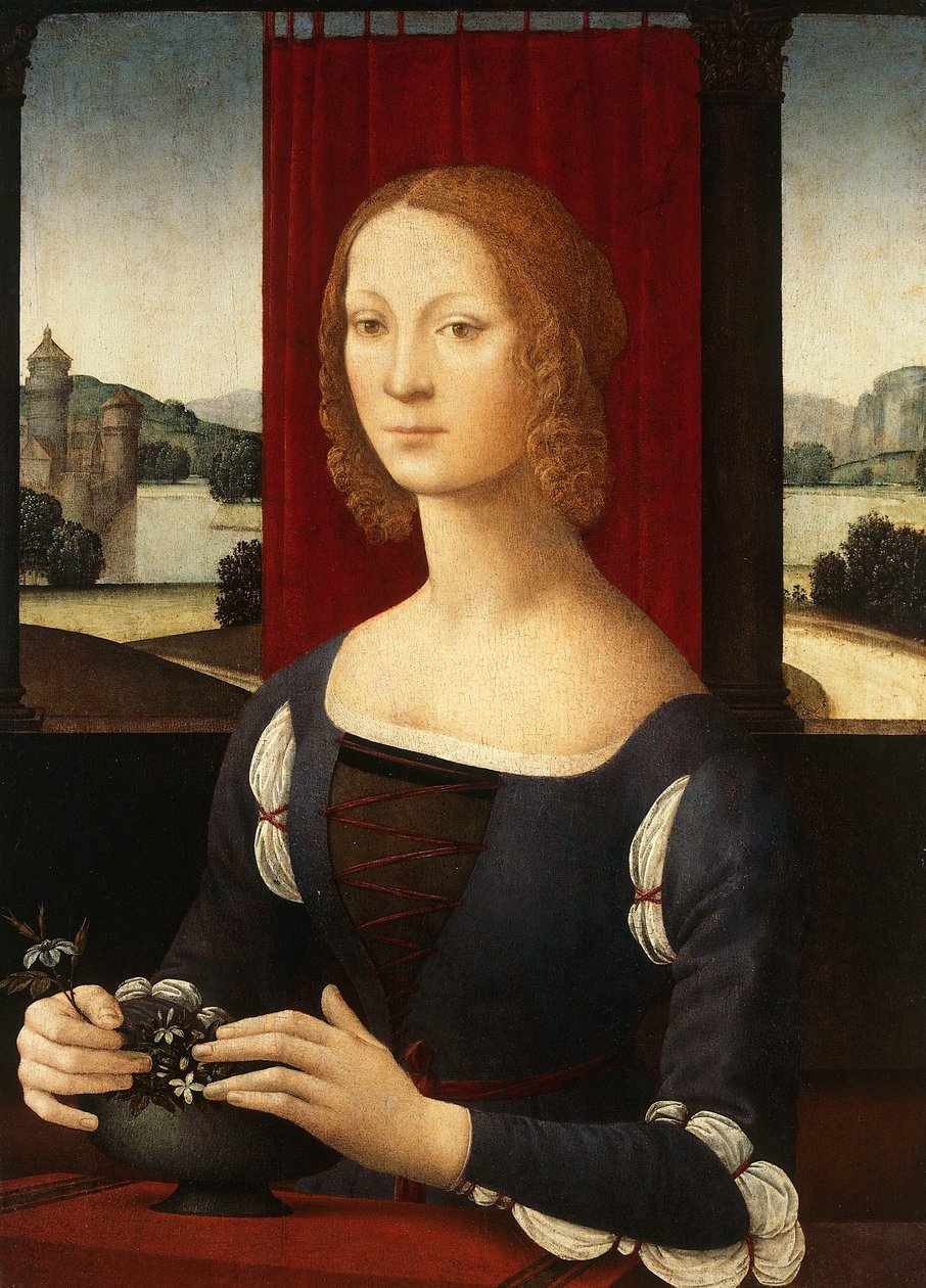 Porträt von Caterina Sforza Riario von Lorenzo di Credi