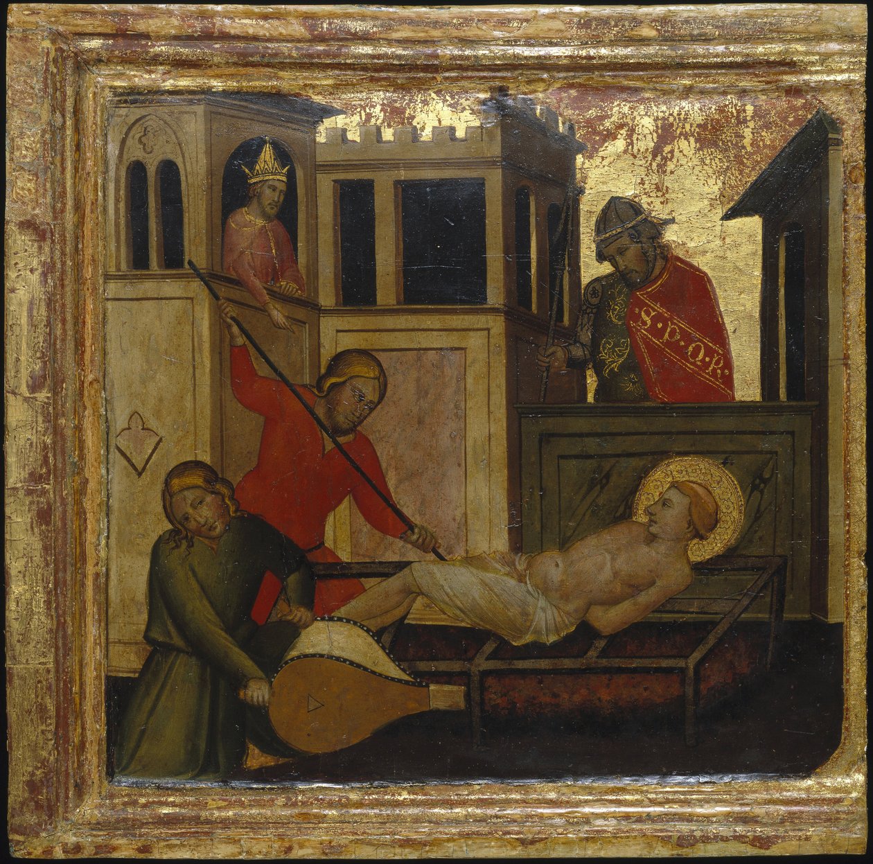 Das Martyrium des Heiligen Laurentius. Szenen aus dem Leben des Heiligen Laurentius, Predella, ca. 1412 von Lorenzo di Niccolò