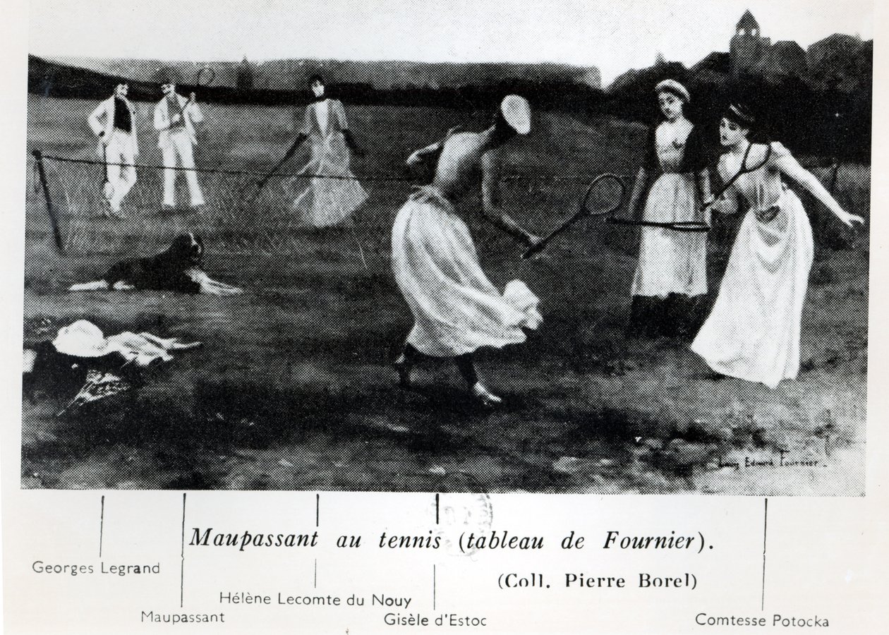 Guy de Maupassant (1850-93) spielt Tennis, aus 