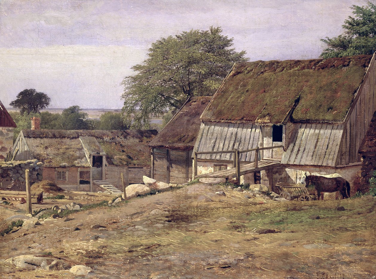 Ein Bauernhaus in Schweden, 1834 von Louis Gurlitt