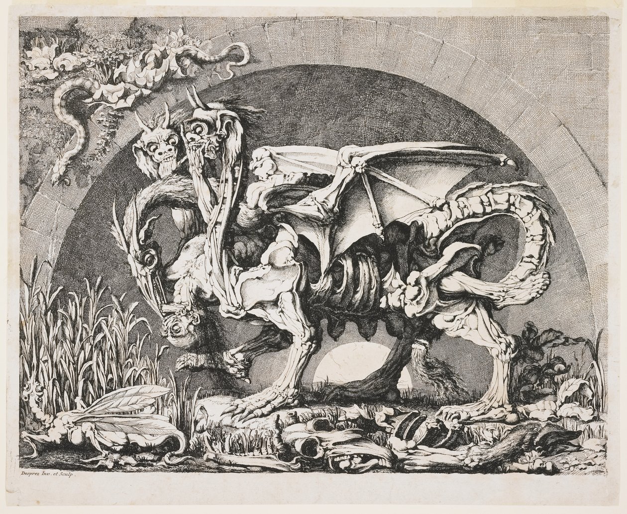 Die Chimäre, ca. 1778-1780 von Louis-Jean Desprez