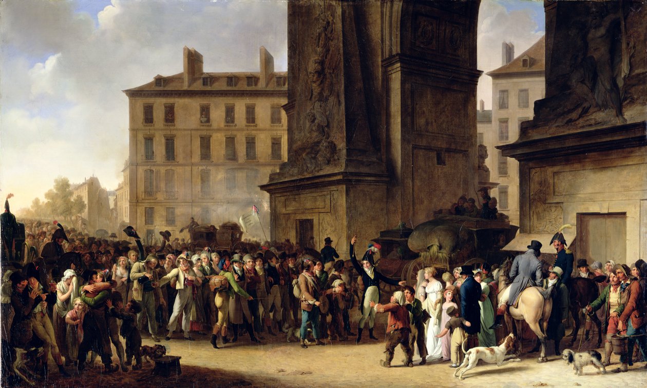 Die Wehrpflichtigen von 1807 marschieren am Tor von Saint-Denis vorbei von Louis Leopold Boilly