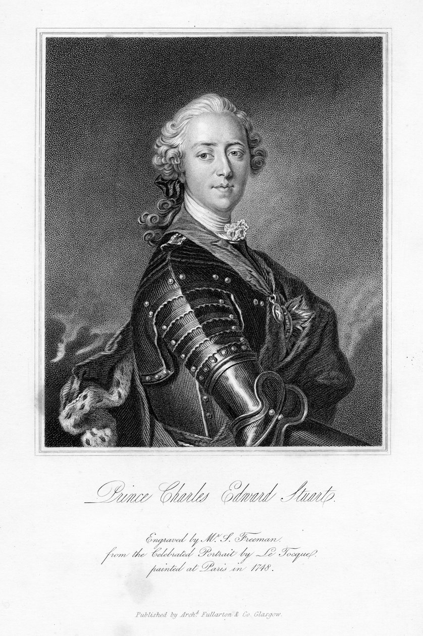 Prinz Charles Edward Stuart, Druck von S. Freeman, ca. 1849 von Louis Tocqué