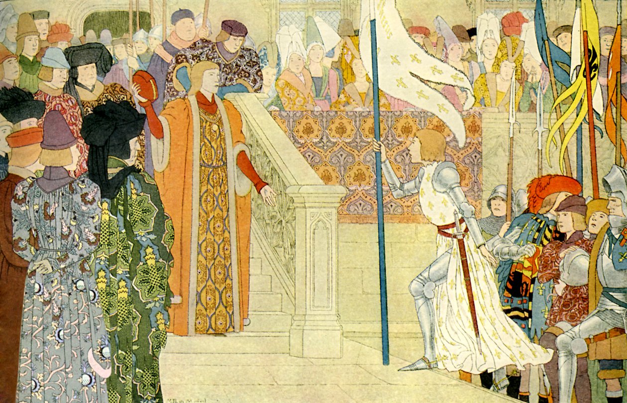 Johanna von Orléans wird von Karl VII. von Frankreich empfangen von Louis Maurice Boutet de Monvel