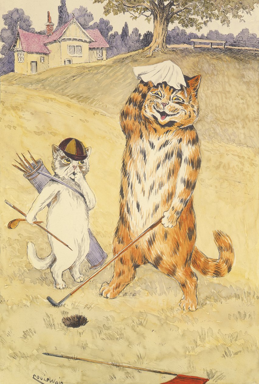 Einlochen, ca. 1905 von Louis Wain
