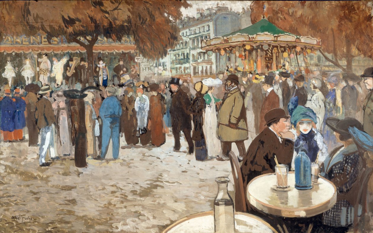 Jahrmarkt, Boulevard de Clichy, ca. 1910 von Louis Abel Truchet