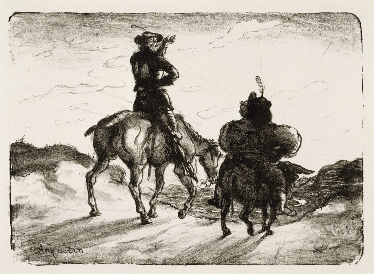 Don Quijote und Sancho Panza von Louis Anquetin