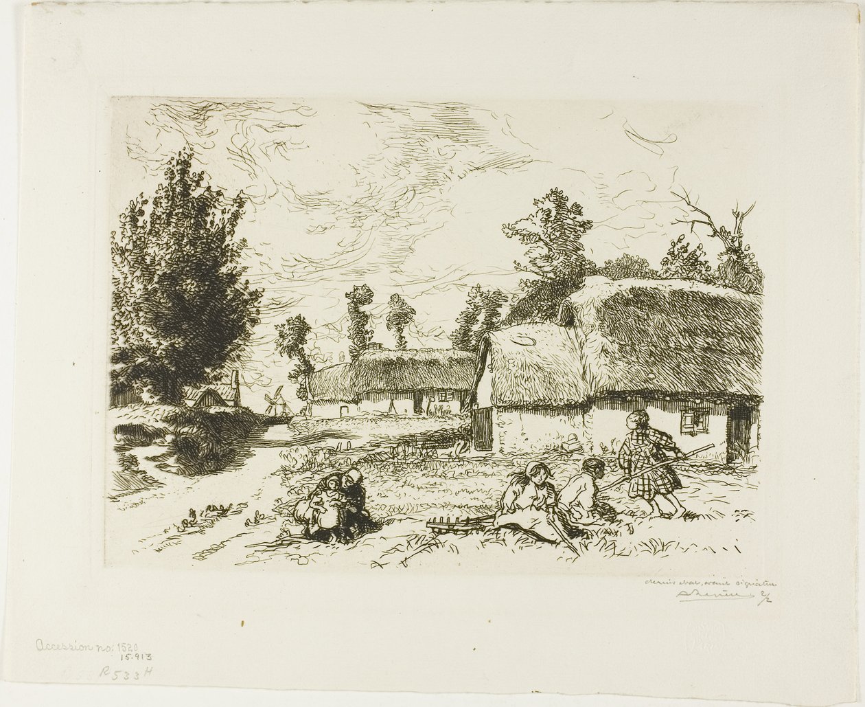 Zwei Hütten von Louis Auguste Lepère