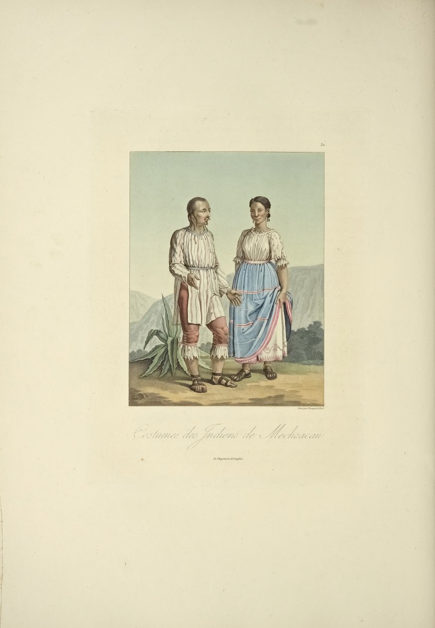 Kostüme der Mechoacan-Indianer, Illustration aus 