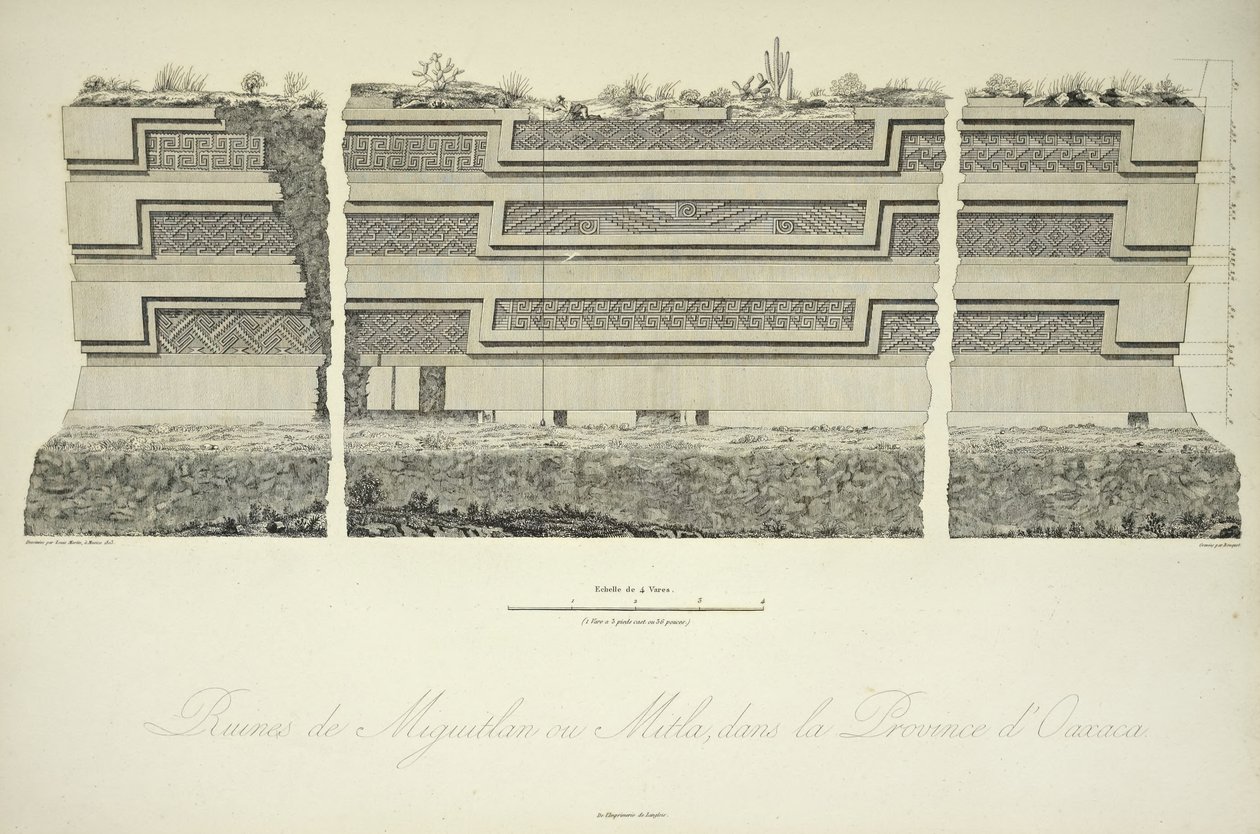 Ruinen von Miguitlan oder Mitla, in der Provinz Oaxaca, Illustration aus 
