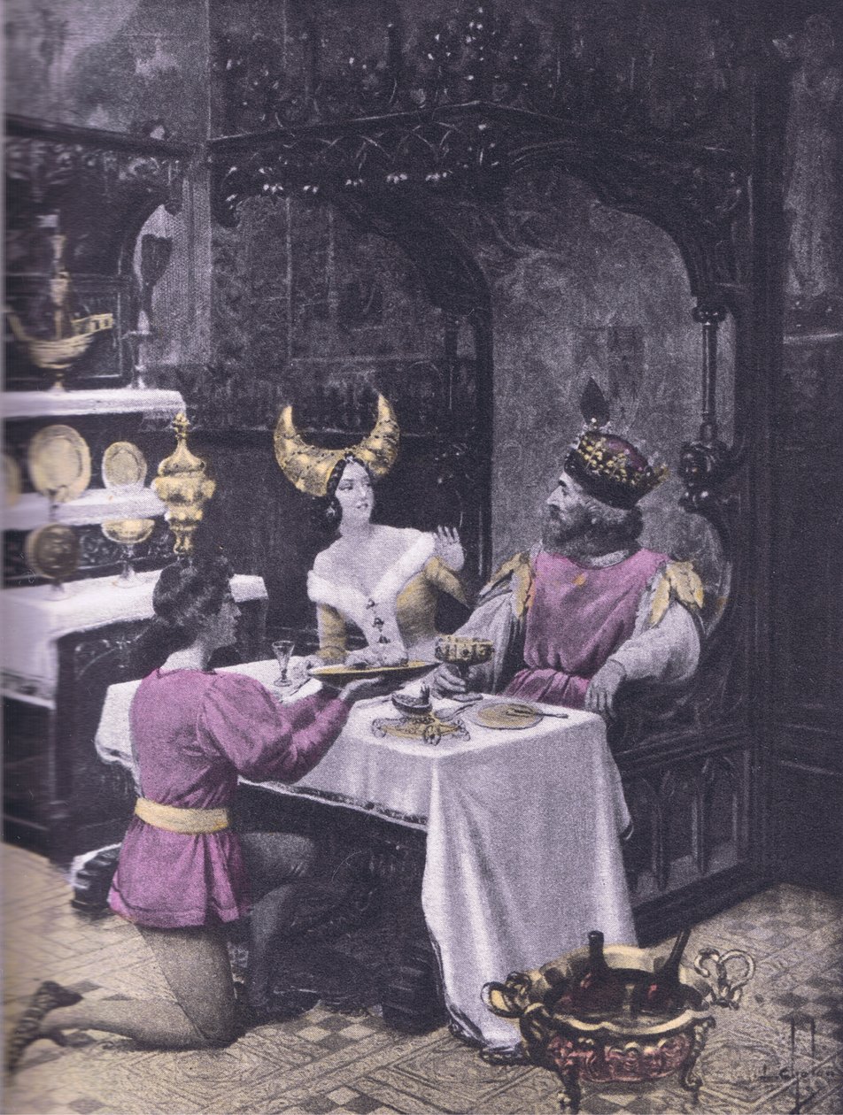 Das Hühneressen, Illustration aus Decameron von Boccaccio von Louis Chalon