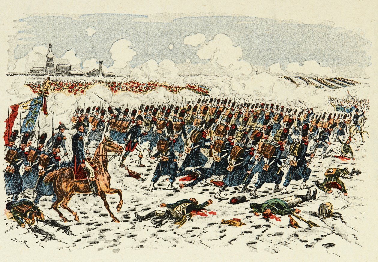 Illustration aus dem Buch „The heros of the century“, anekdotische Erzählungen von Dick de Lonlay und illustriert von Louis Bombled von Louis Charles Bombled