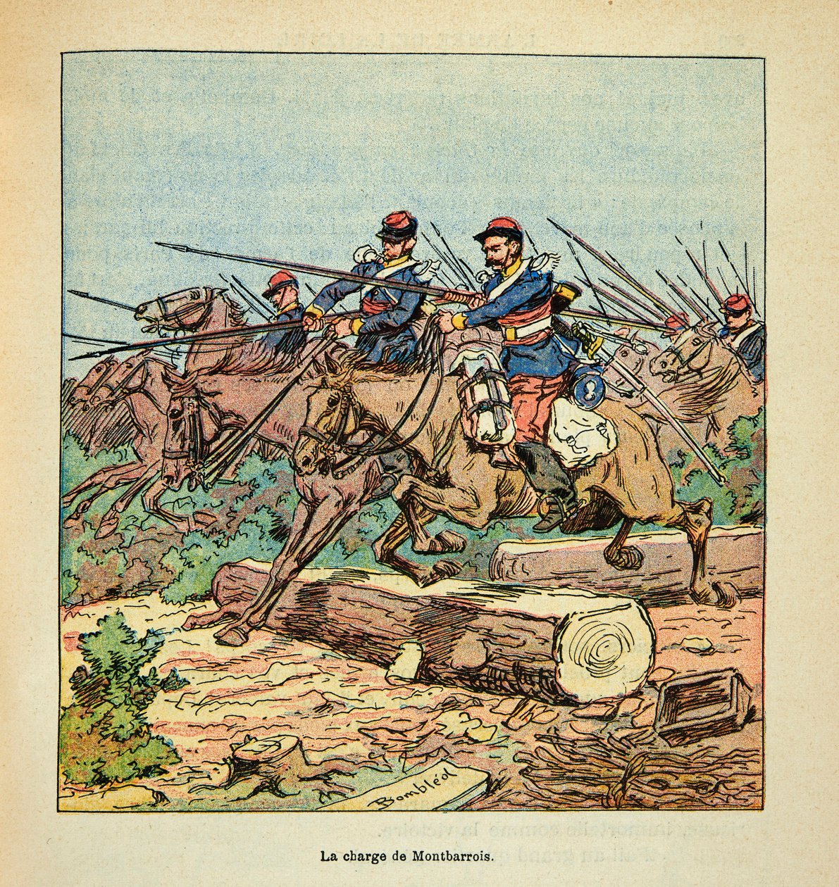 Die Armee der Loire von Eugene Sergent, illustriert von Louis Bombled (Deutsch-Französischer Krieg; Feldzug von 1870-1871): Schlacht von Ladon am 22. November von Louis Charles Bombled