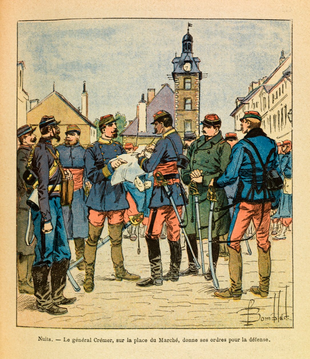 Die Ost-Armee von Eugene Sergeant, illustriert von Louis Bombled: Schlacht von Nuits Saint Georges von Louis Charles Bombled