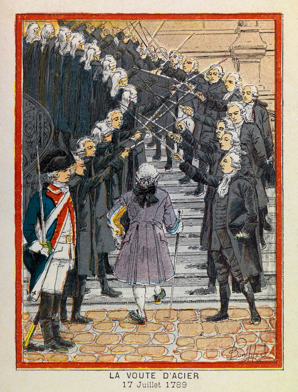 Die großen Tage des Hôtel de Ville de Paris von A. Mercier, illustriert von Louis Bombled: Am 17. Juli von Louis Charles Bombled