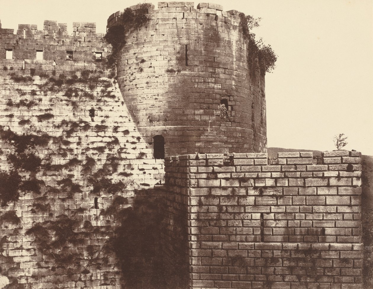 Kalaat-El Hosn, zweite Umfriedung, außen, Mittag, 1859/1860 von Louis de Clercq