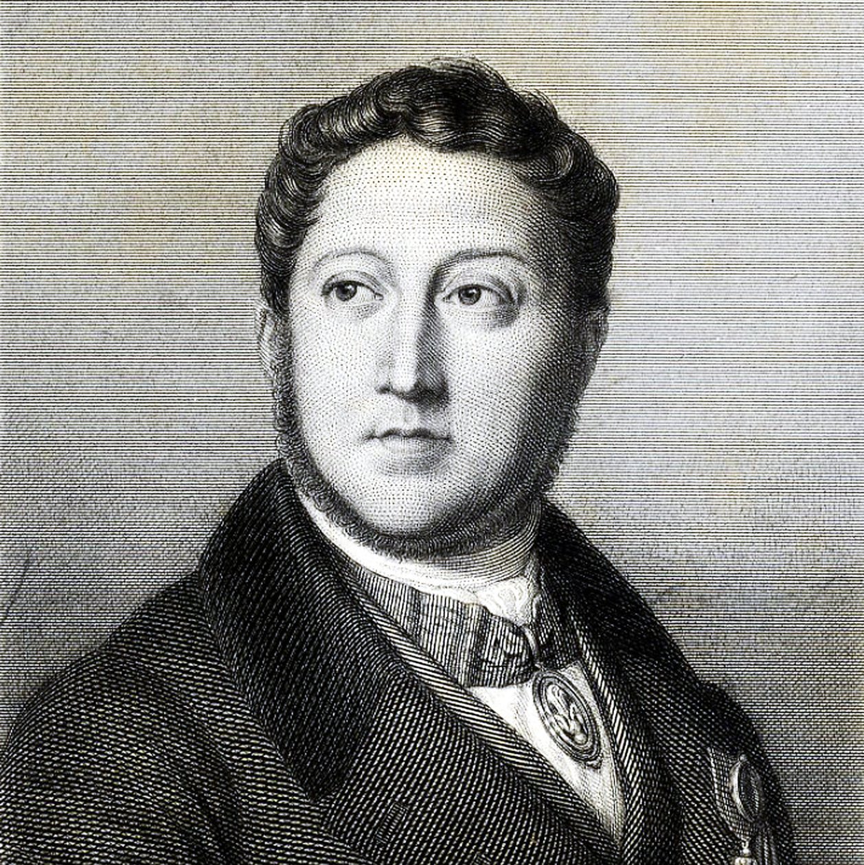 Porträt des Komponisten Gioachino Antonio Rossini 1792-1868, 1836 von Louis Dupré
