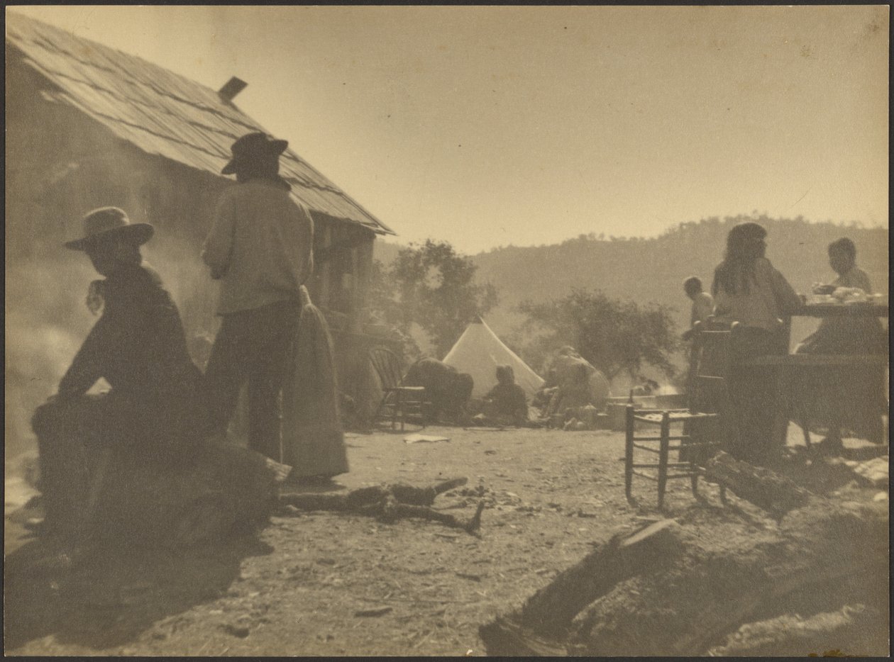 Lagerplatz während der Gruppenmahlzeit von Louis Fleckenstein