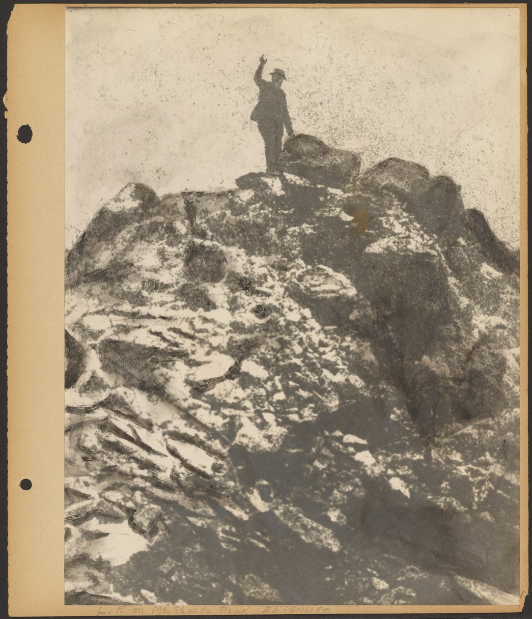 L. F. auf dem Gipfel des Mount Shasta [Louis Fleckenstein] von Louis Fleckenstein
