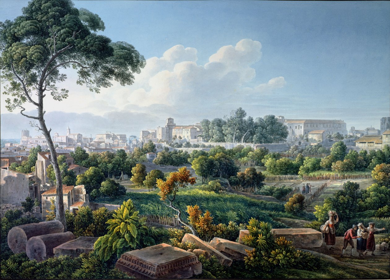 Blick auf den Esquilin-Hügel, Rom, ca. 1800 von Louis Francois Cassas