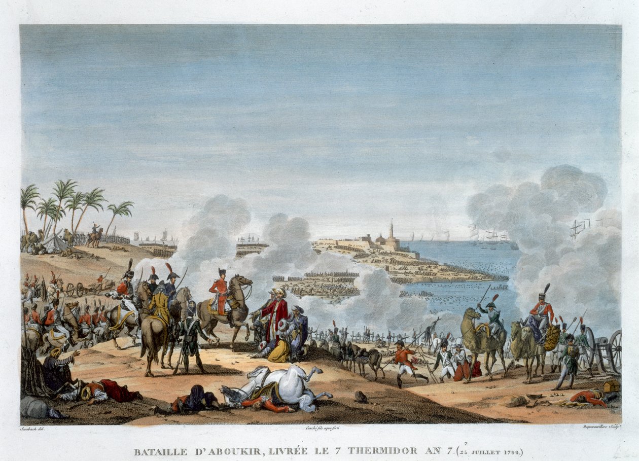 Die Schlacht von Aboukir, 7 Thermidor, Jahr 7, 25. Juli 1799 von Louis Francois Couche
