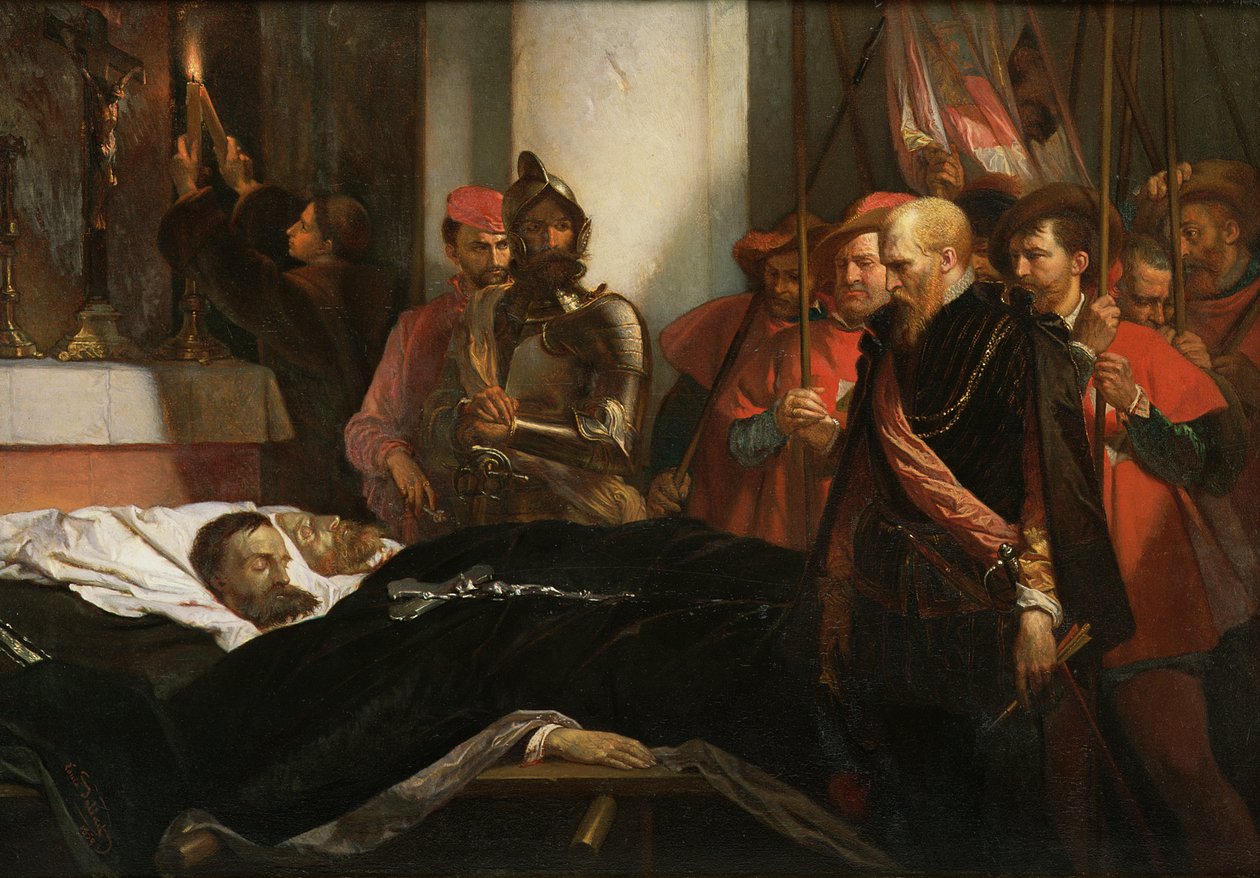 Die letzten Ehren für Grafen Egmont und Hoorn von Louis Gallait