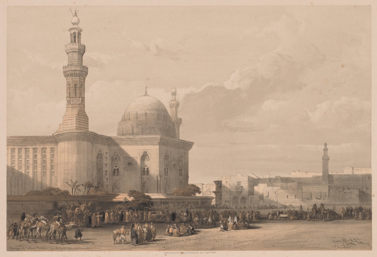 Ägypten und Nubien: Band III - Nr. 38, Moschee des Sultan Hassan vom großen Platz aus, 1838 von Louis Haghe