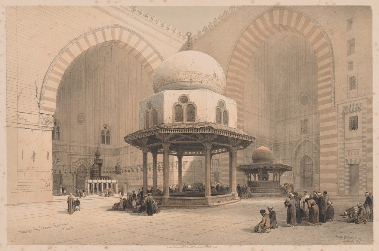 Ägypten und Nubien: Band III - Nr. 8, Moschee des Sultan Hassan, Kairo, 1838 von Louis Haghe