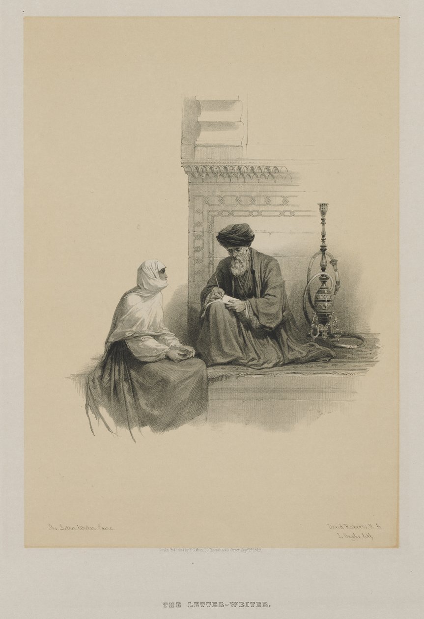 Ägypten und Nubien, Band III: Der Briefschreiber, Kairo, 1849 von Louis Haghe