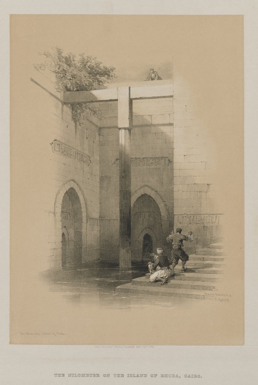 Ägypten und Nubien, Band III: Der Nilometer. Insel Rhoda von Louis Haghe