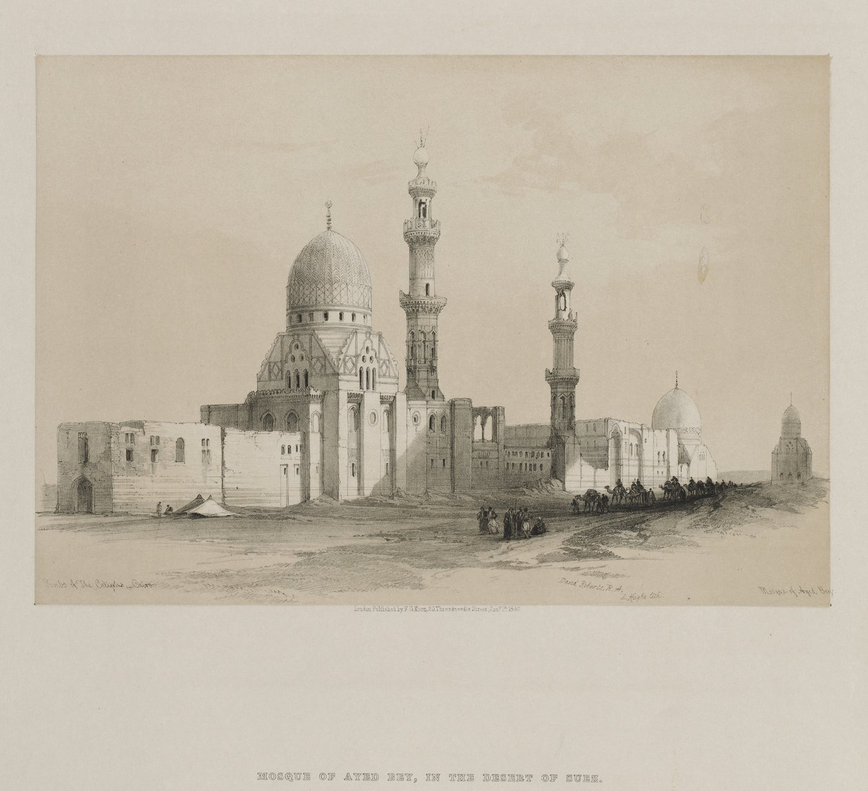 Ägypten und Nubien, Band III: Gräber der Kalifen-Kairo. Moschee von Ayed Be[y], 1849 von Louis Haghe