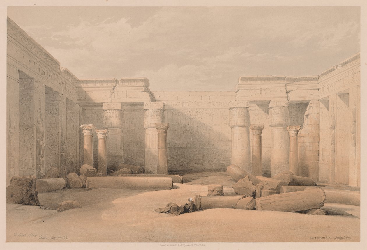 Ägypten und Nubien: Band II - Nr. 18, Medinet Abou, Theben von Louis Haghe