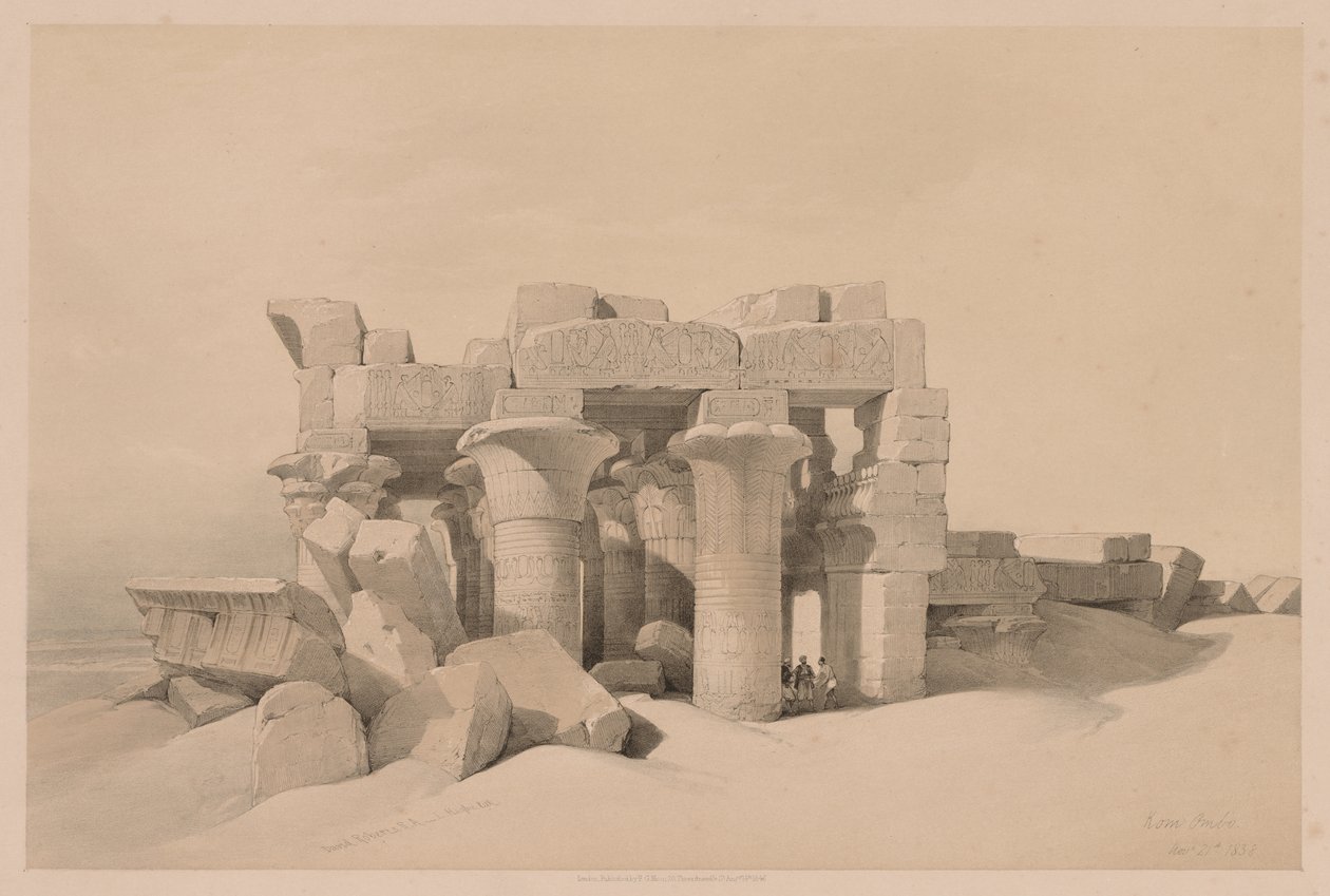Ägypten und Nubien: Band II - Nr. 42, Ruinen von Kom Ombo von Louis Haghe